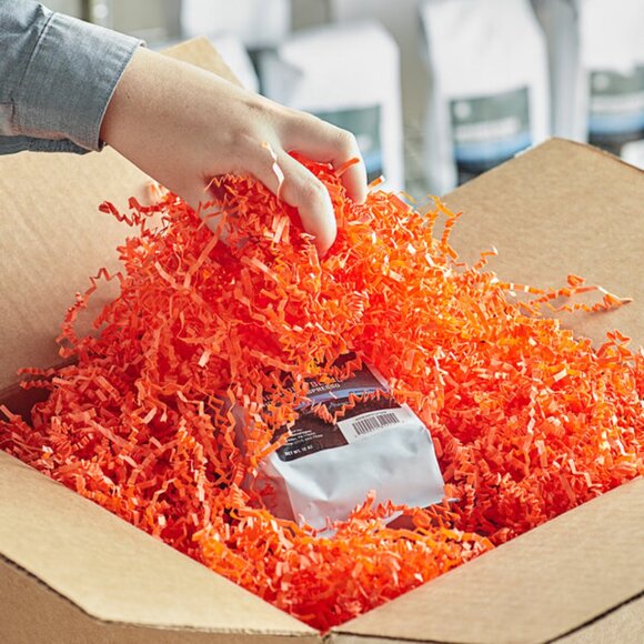 Greenii 1 LB Crinkle Cut Paper Shred Filler great Gift boxes Gift Wrap Orange - Picture 1 of 2